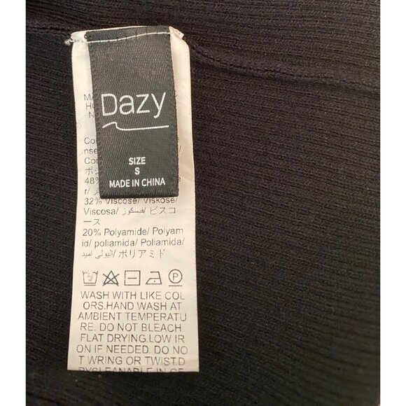 Dazy Black Sleeveless Button-Down Ribbed Maxi Dress Small - Picture 3 of 8